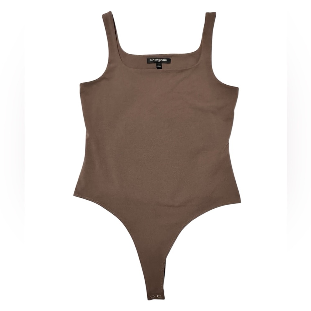 Banana Republic Tan Brown Bodysuit Women’s Sz Small Chic BodyCon Summer Tank Top